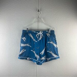 Hello Mello l L/XL Rest Easy Tiger Beauty Sleep Satins Lounge Wear Pajama Shorts